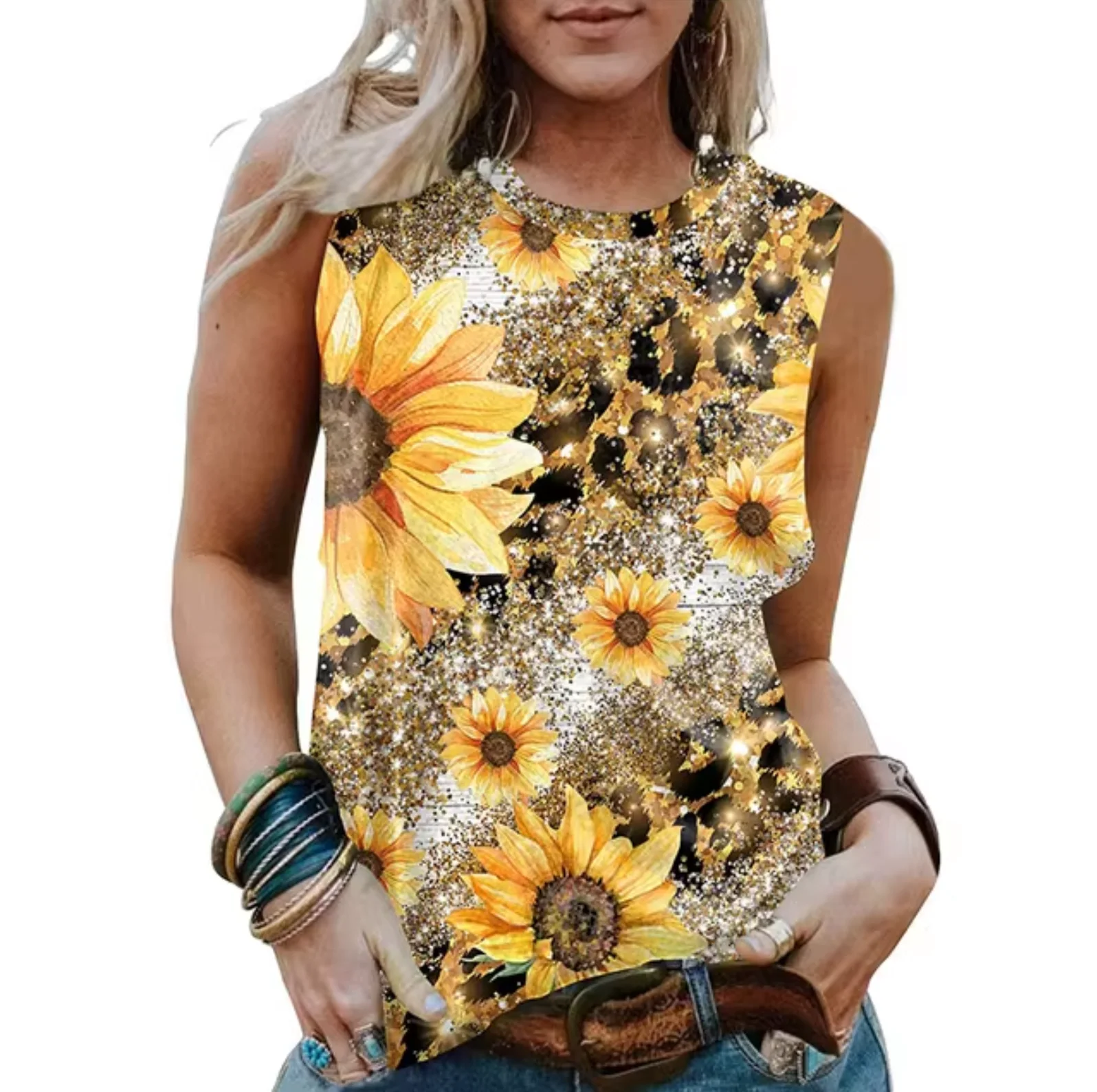 Hayden® | Sunflower Print Tank Top - Image 8
