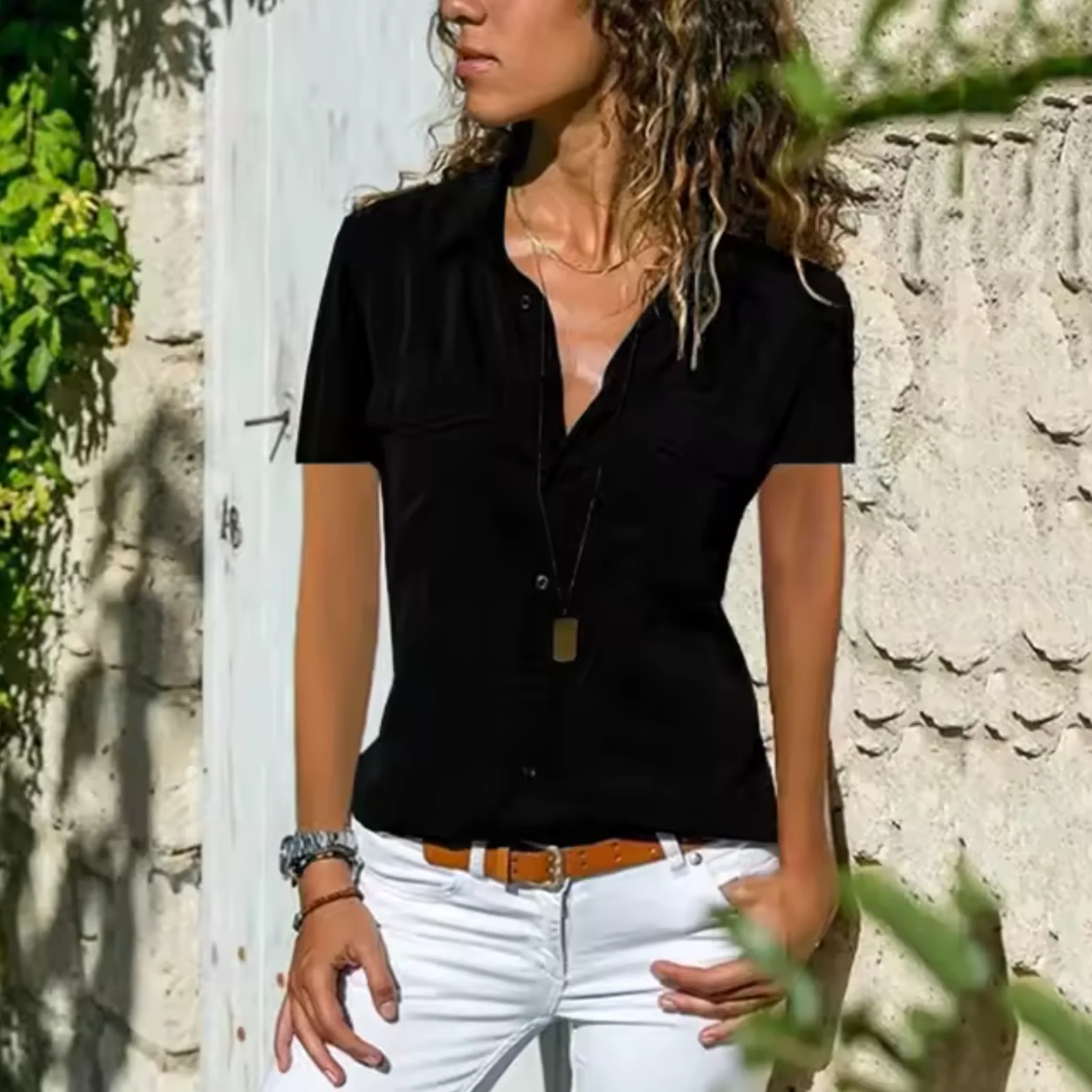 Heather® | Stylish Short Sleeve Shirt - Image 5