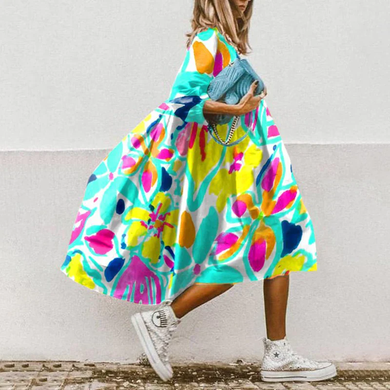 Hebe® | Elegant And Festive Printed Dress - Image 4