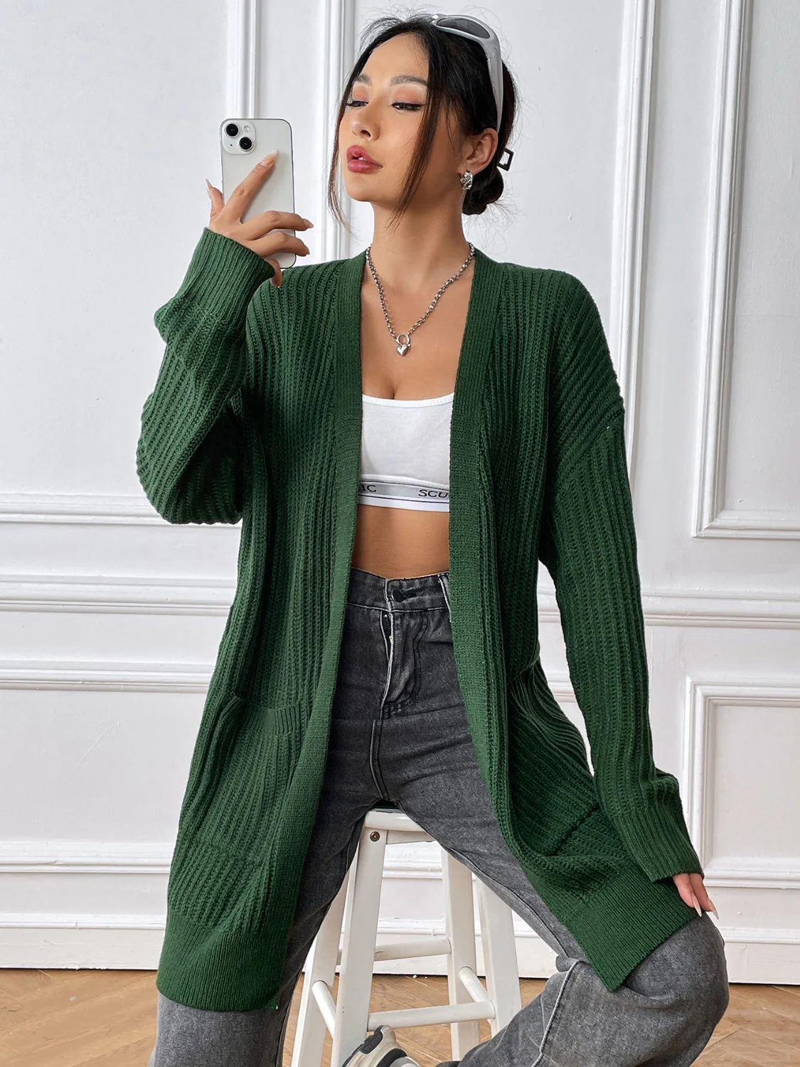 Heidi | Long sleeve open front cardigan