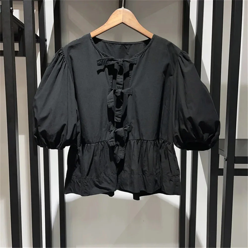Helga® | Women'S Drawstring Shirt With Puff Sleeves - Image 2