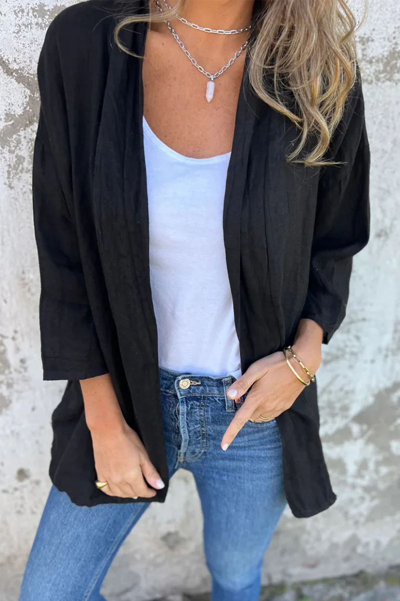 Hella | Casual daily outerwear with ruffled cardigan collar - Image 2