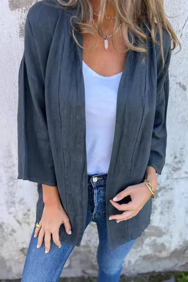 Hella | Casual daily outerwear with ruffled cardigan collar - Image 3
