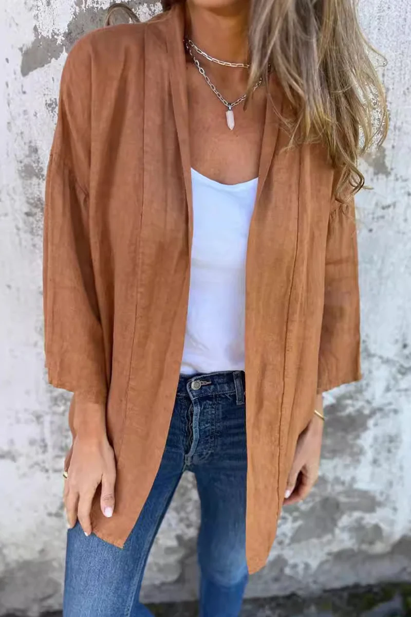 Hella | Casual daily outerwear with ruffled cardigan collar - Image 4
