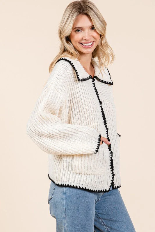 Henriette | Knitted sweater cardigan - Image 2
