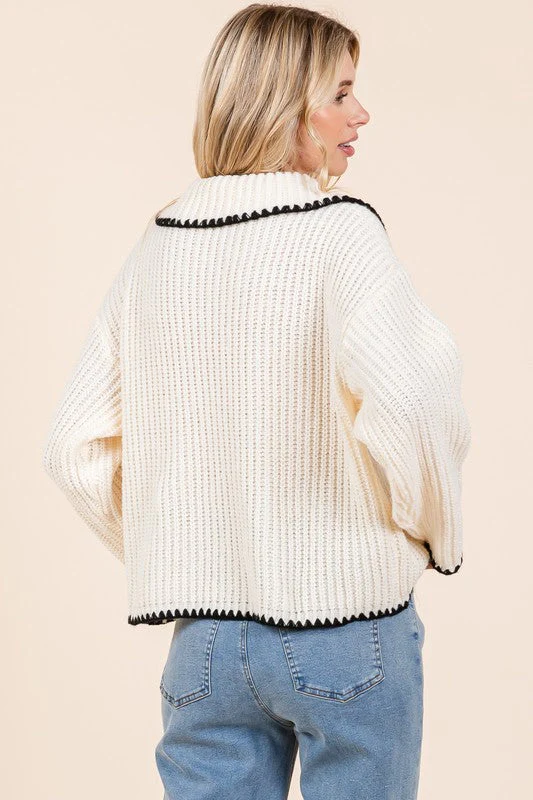 Henriette | Knitted sweater cardigan - Image 3