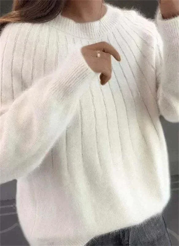Herma | Fluffy knitted sweater for women - Image 5
