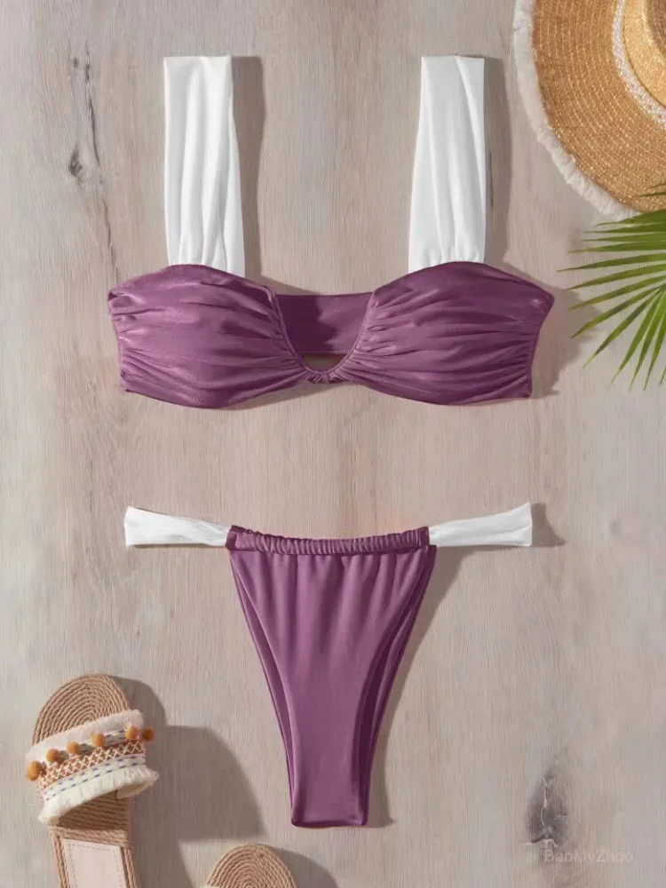 Herminia® | Pleated V-Neck Bikini Set - Image 2