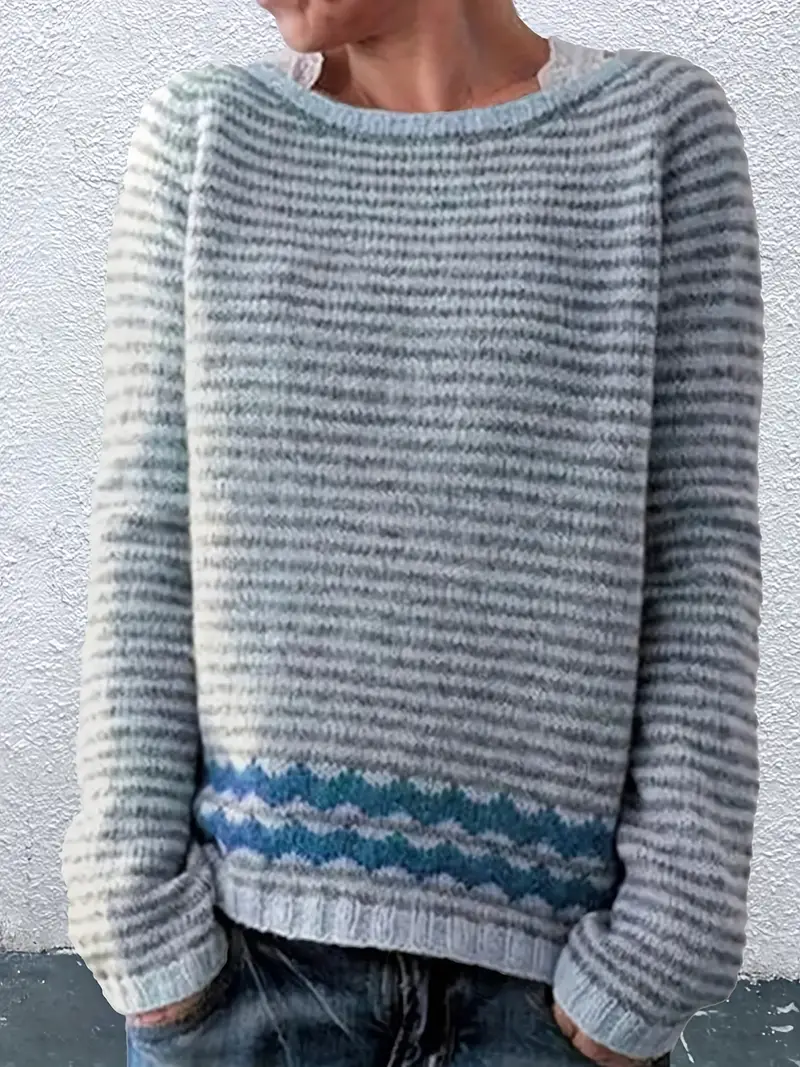 Herminia | Striped women's sweater - Image 2