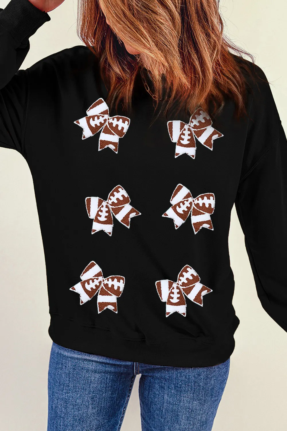 Hermione | Long-sleeved sweatshirt with bow and crew neck - Image 2