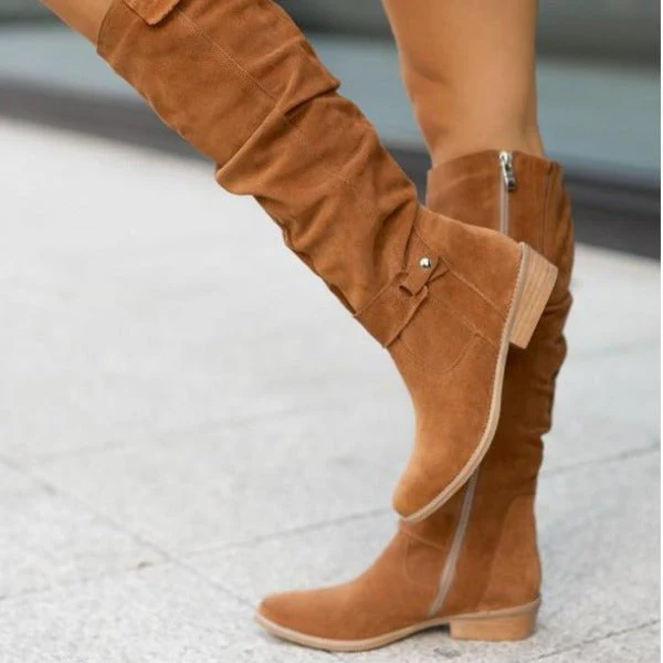 Hilda | Knee-high women's boots with a low heel - Image 3