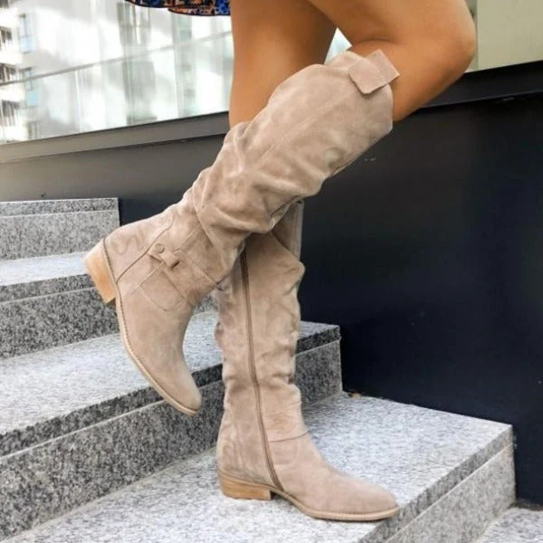 Hilda | Knee-high women's boots with a low heel - Image 4