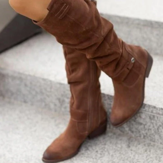 Hilda | Knee-high women's boots with a low heel - Image 7