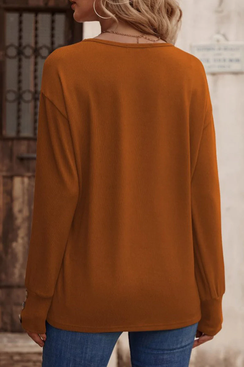 Hilda | Sexy, simple, solid color button up V-neck tops - Image 18