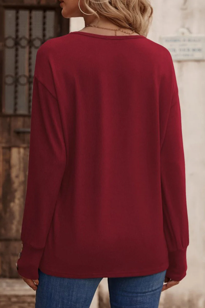 Hilda | Sexy, simple, solid color button up V-neck tops - Image 21