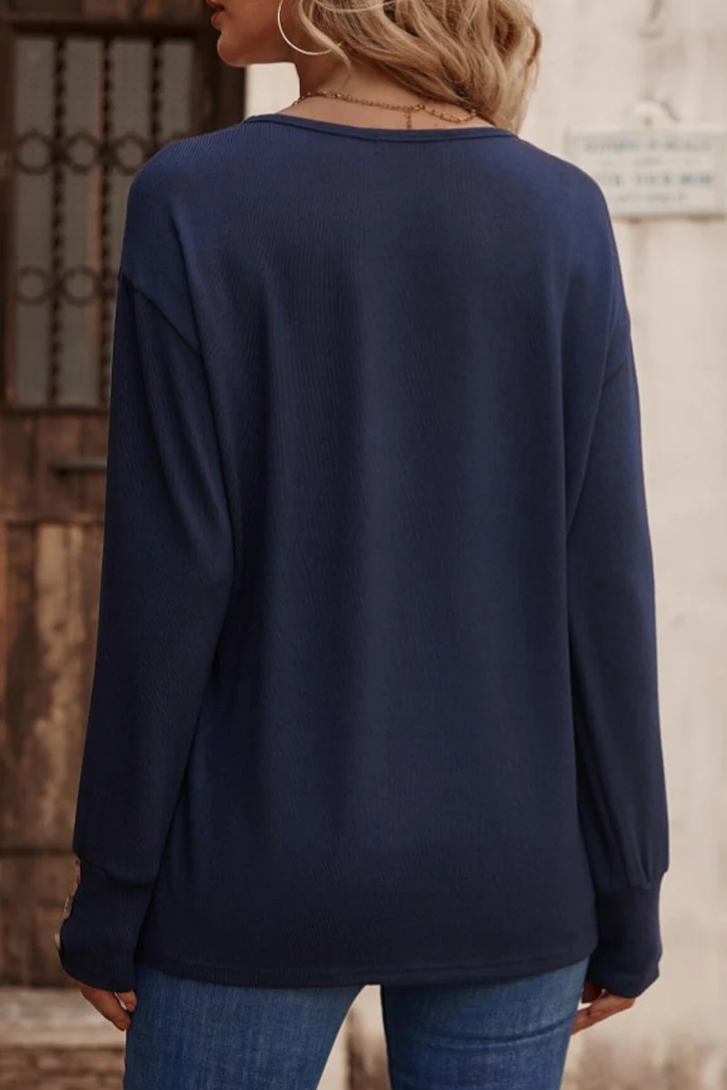 Hilda | Sexy, simple, solid color button up V-neck tops - Image 24