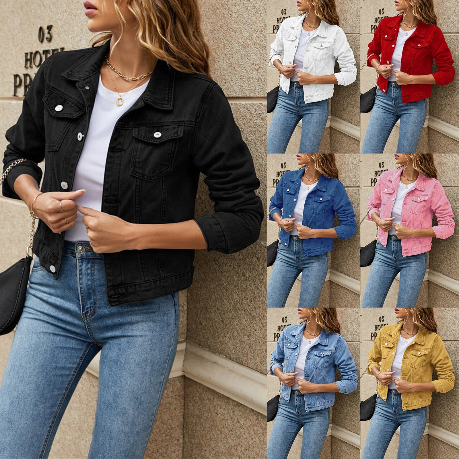 Hilda | Elegant women's denim jacket - Image 2