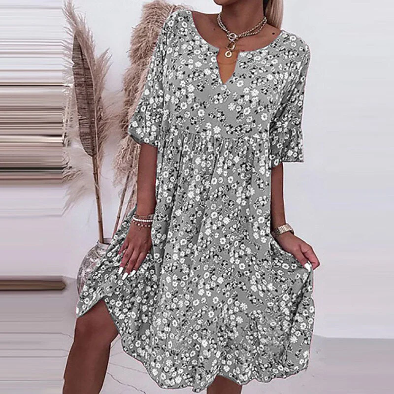 Hipolita® | Floral O-Neck Dress - Image 4