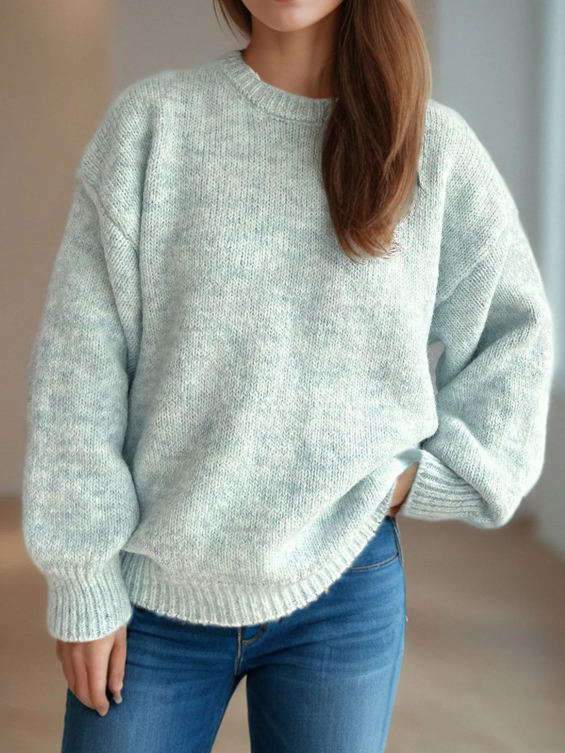 Hortensia | Crew neck sweater with long sleeves - Image 20
