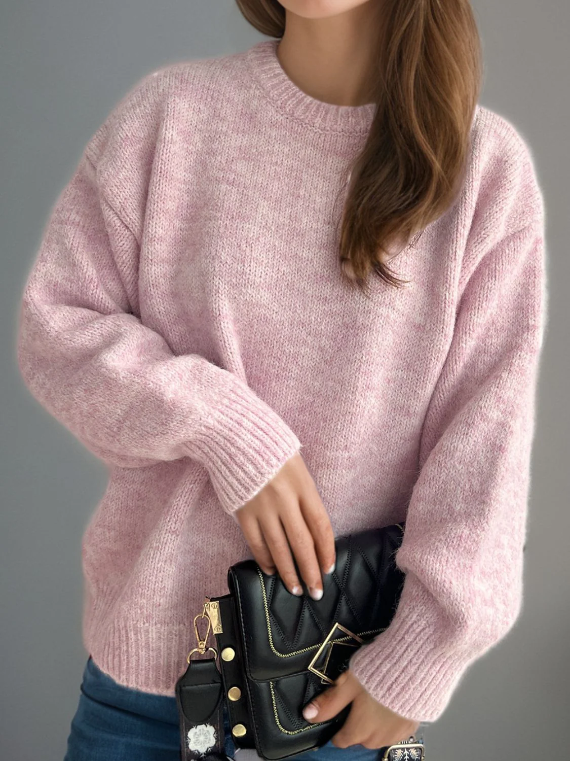 Hortensia | Crew neck sweater with long sleeves - Image 7