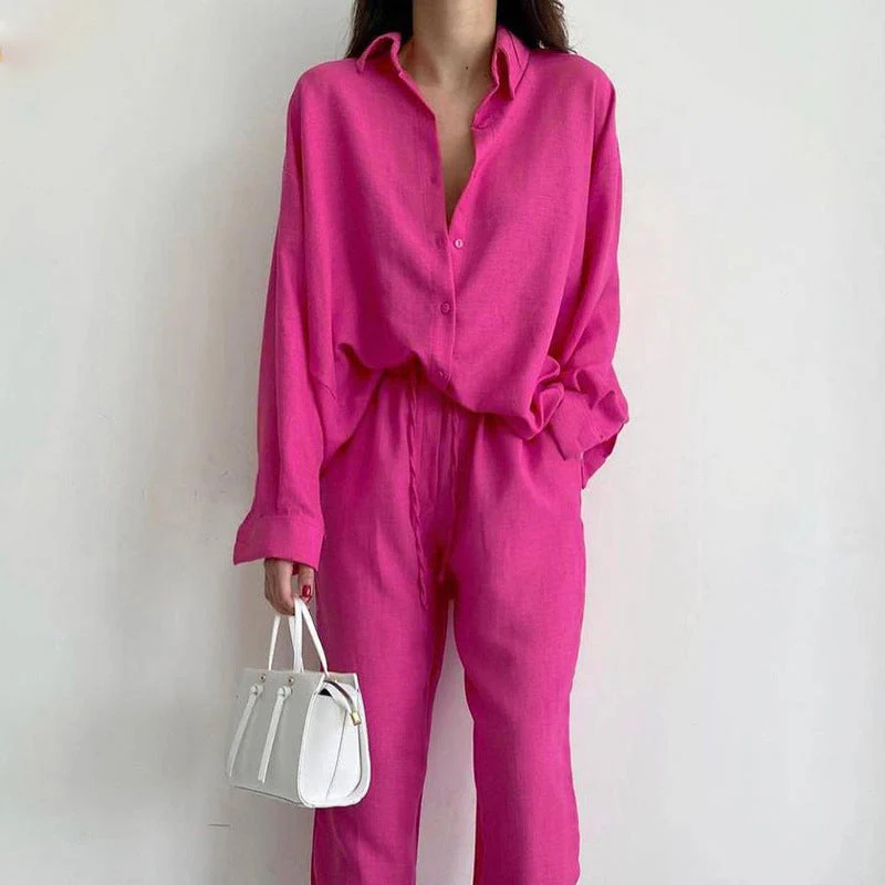 Hortensia® | Linen Set With Blouse And Other Trousers - Image 2