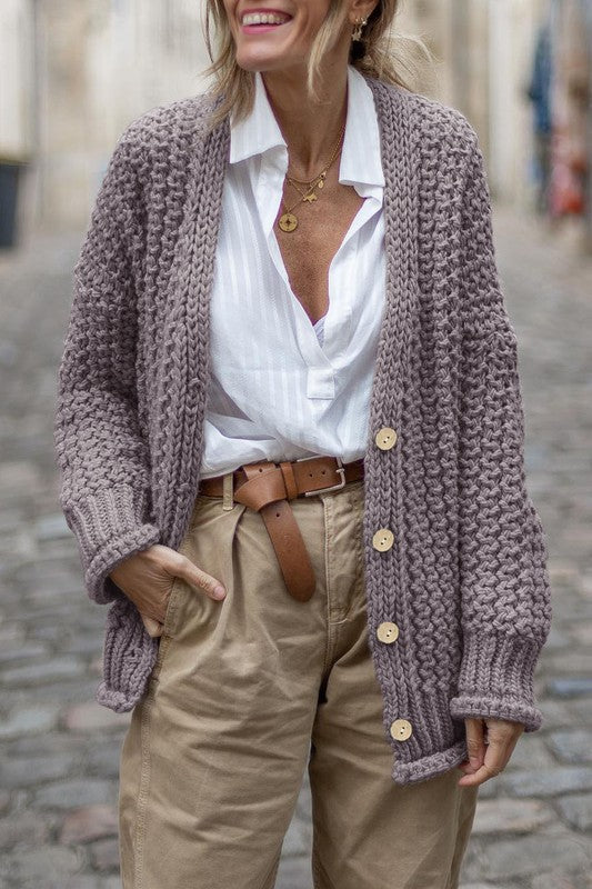 Hortensia| Simple and stylish winter cardigan