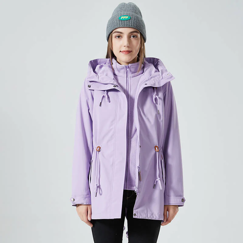 Ileana | Essential hooded jacket with zip waist - Image 11