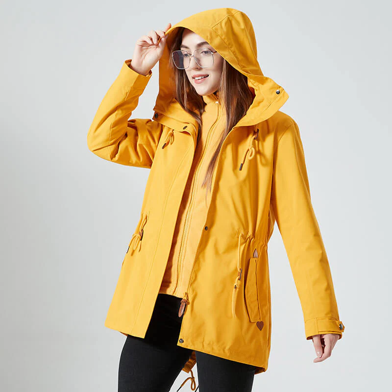 Ileana | Essential hooded jacket with zip waist - Image 12
