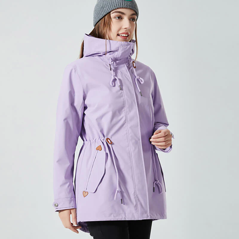 Ileana | Essential hooded jacket with zip waist - Image 3