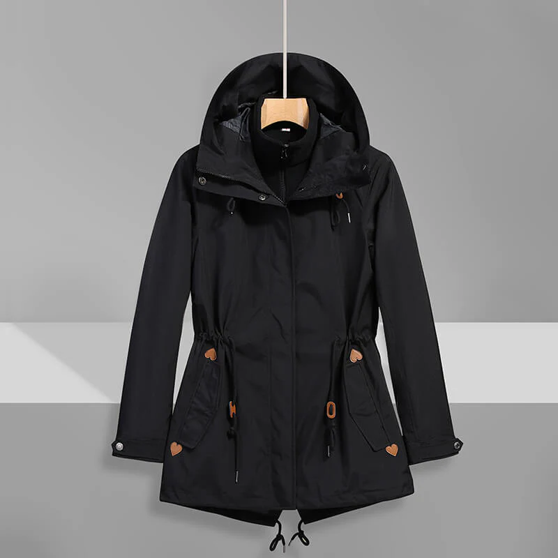 Ileana | Essential hooded jacket with zip waist - Image 5