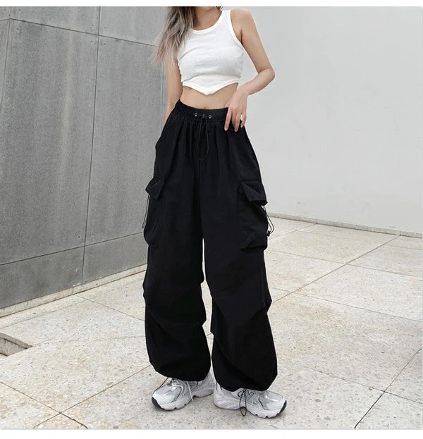 Iliana | Y2K parachute cargo pants