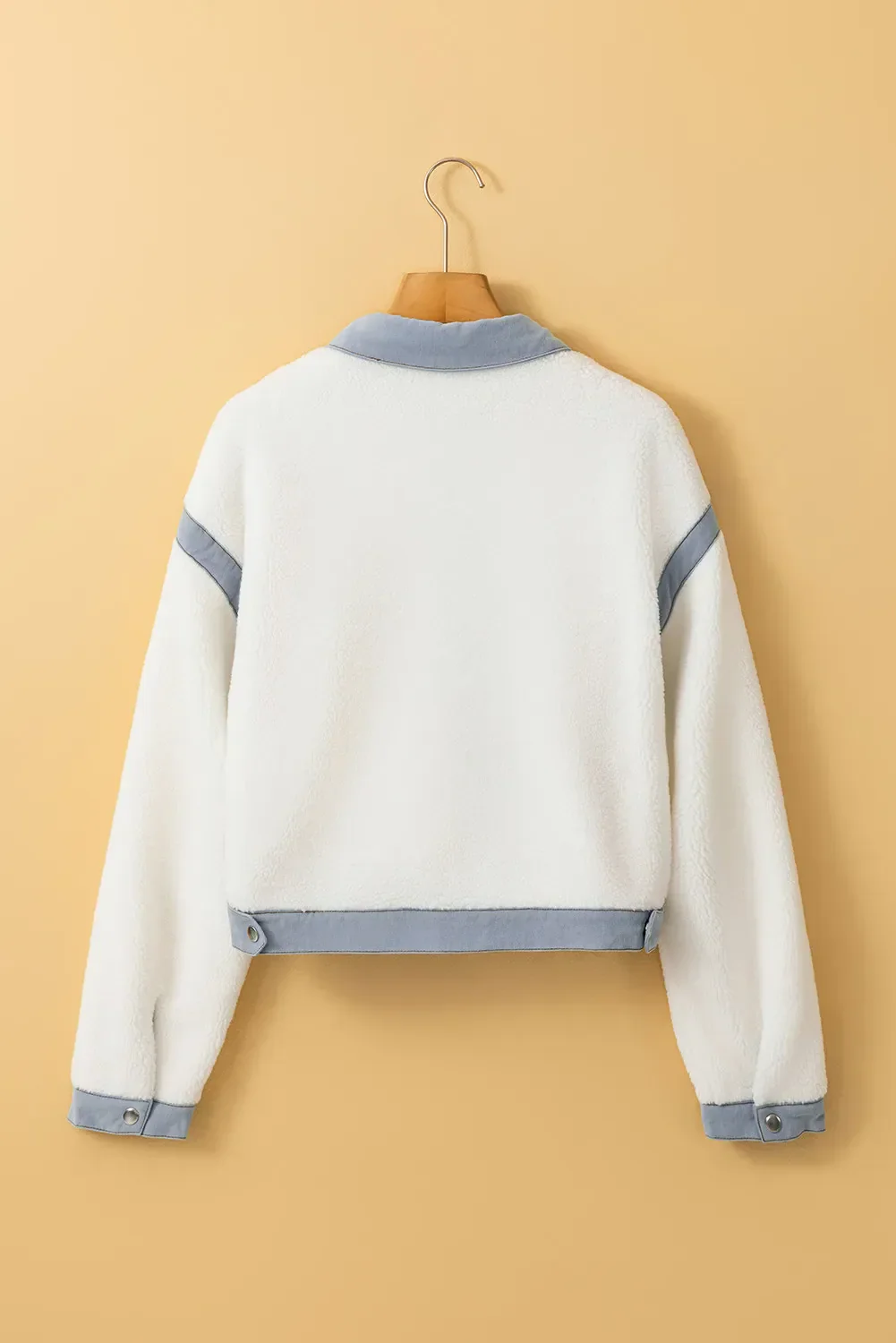 Ilse | Long sleeve jacket with snap closure and splices - Image 10