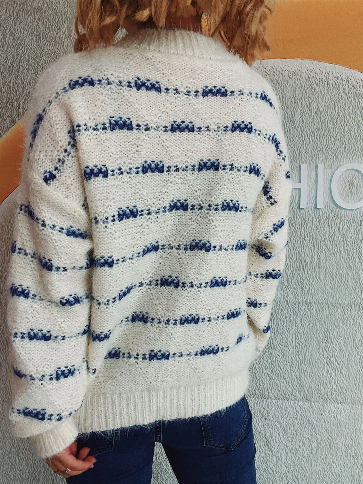 Ilse | Striped long-sleeved sweater with a crew neck - Image 2