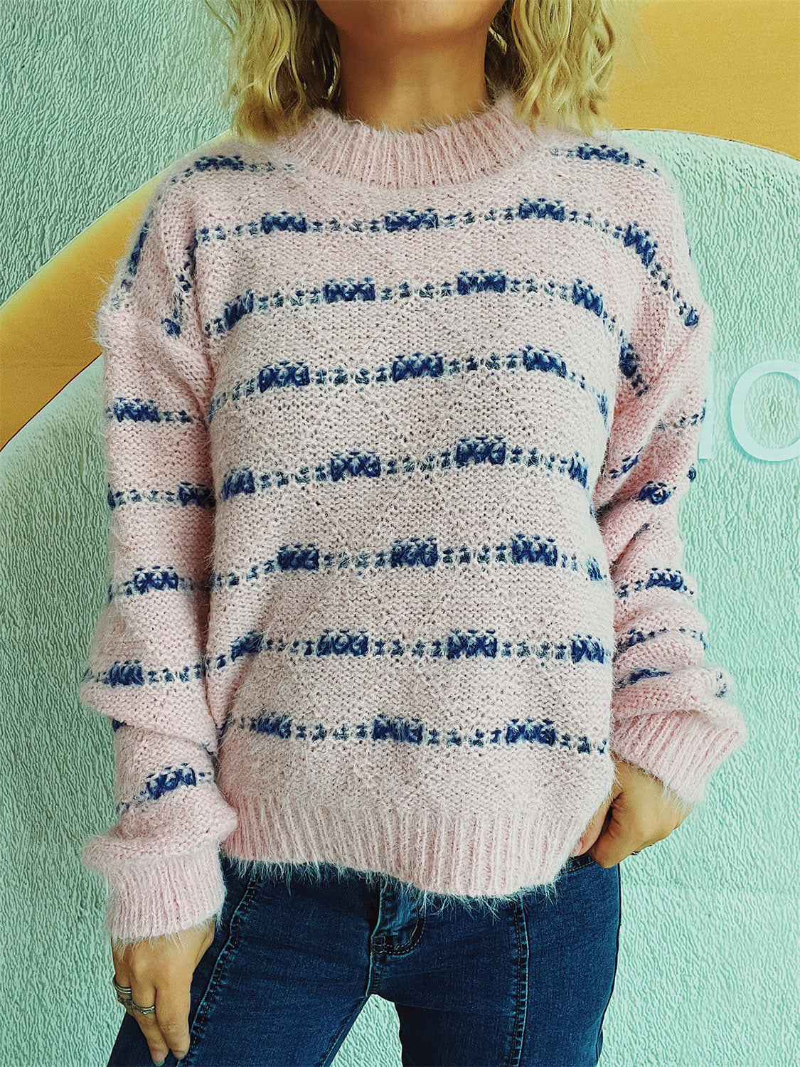 Ilse | Striped long-sleeved sweater with a crew neck - Image 5