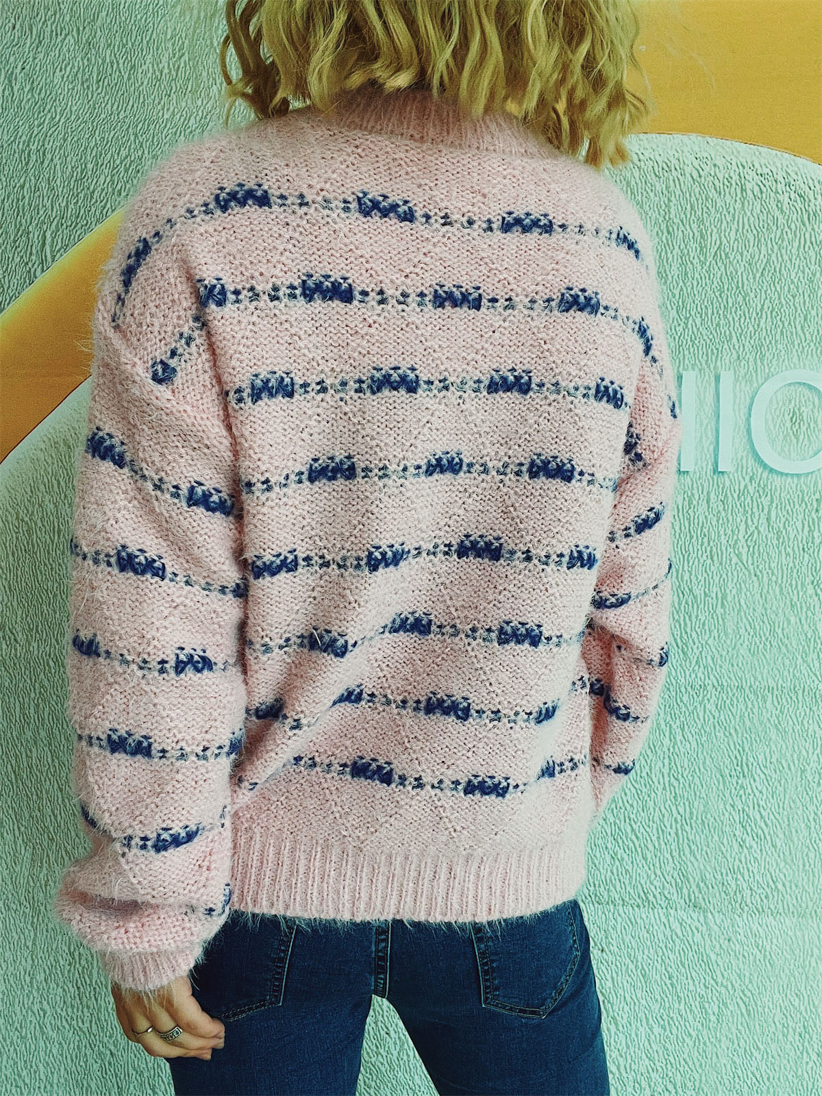 Ilse | Striped long-sleeved sweater with a crew neck - Image 8