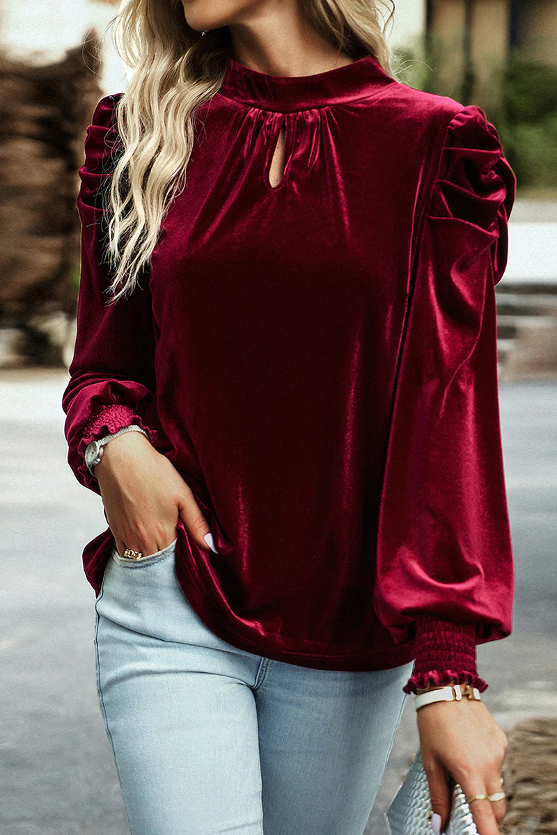 Immacolata® | Elegant High Neck Long Sleeve Blouse - Image 2