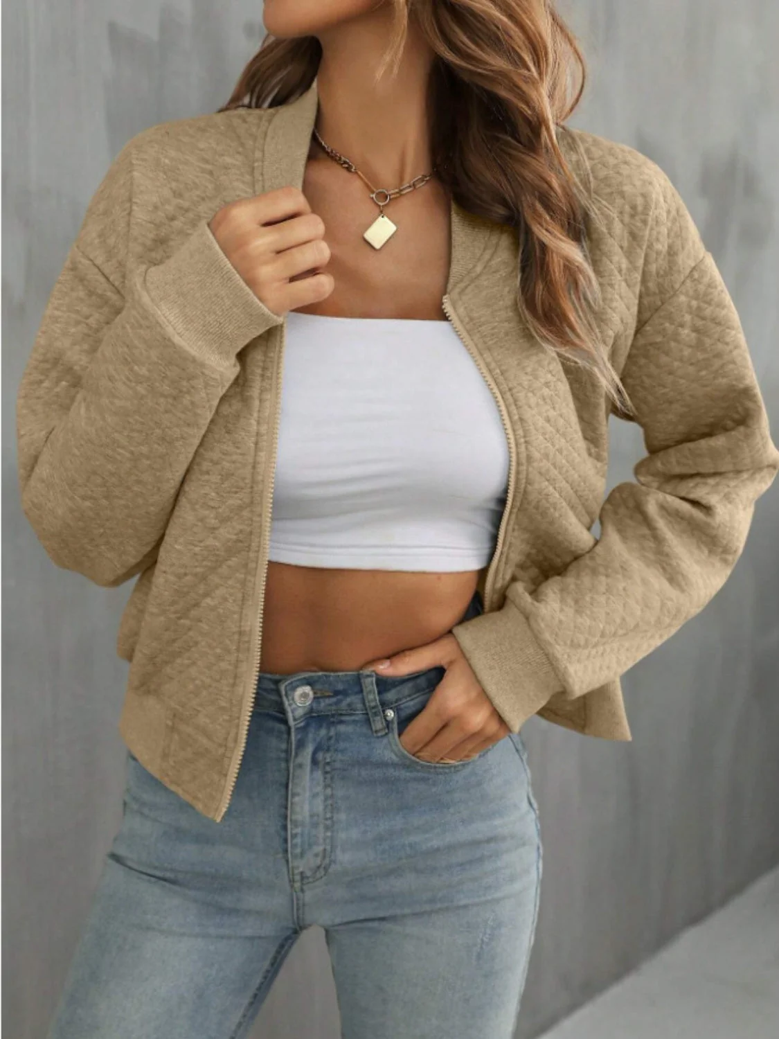 Ines | Long sleeve jacket with zip - Image 10