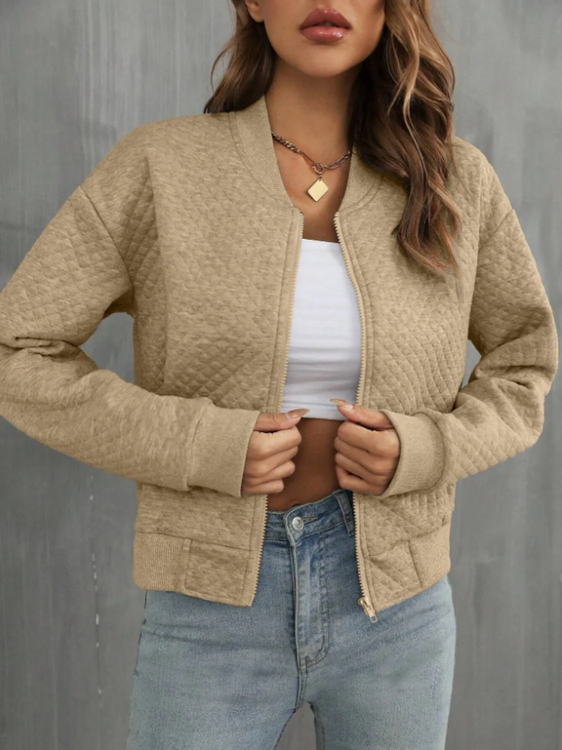 Ines | Long sleeve jacket with zip - Image 11
