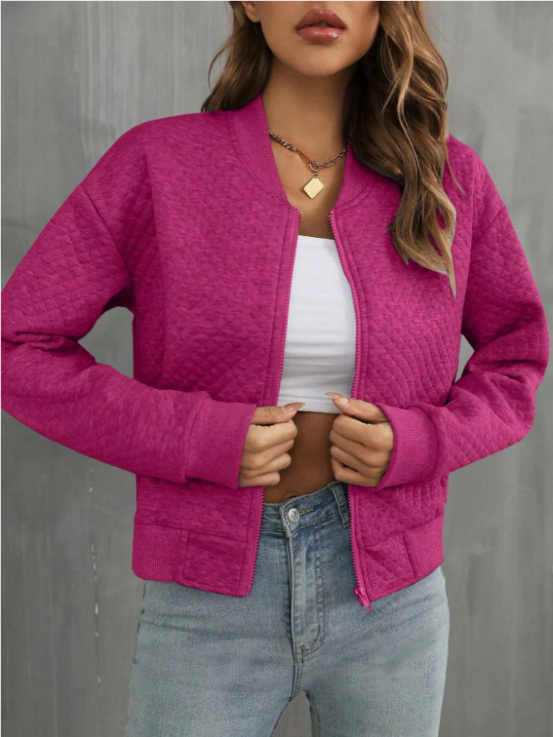 Ines | Long sleeve jacket with zip - Image 17