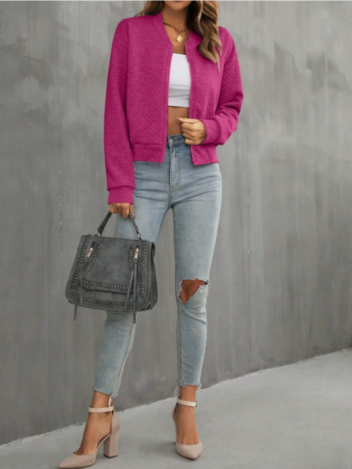 Ines | Long sleeve jacket with zip - Image 19