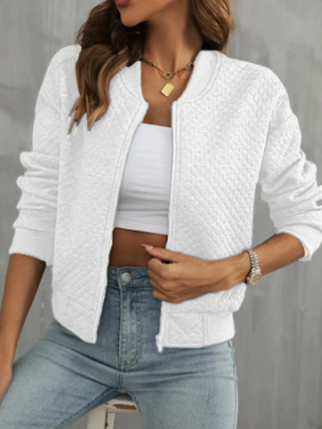 Ines | Long sleeve jacket with zip - Image 20