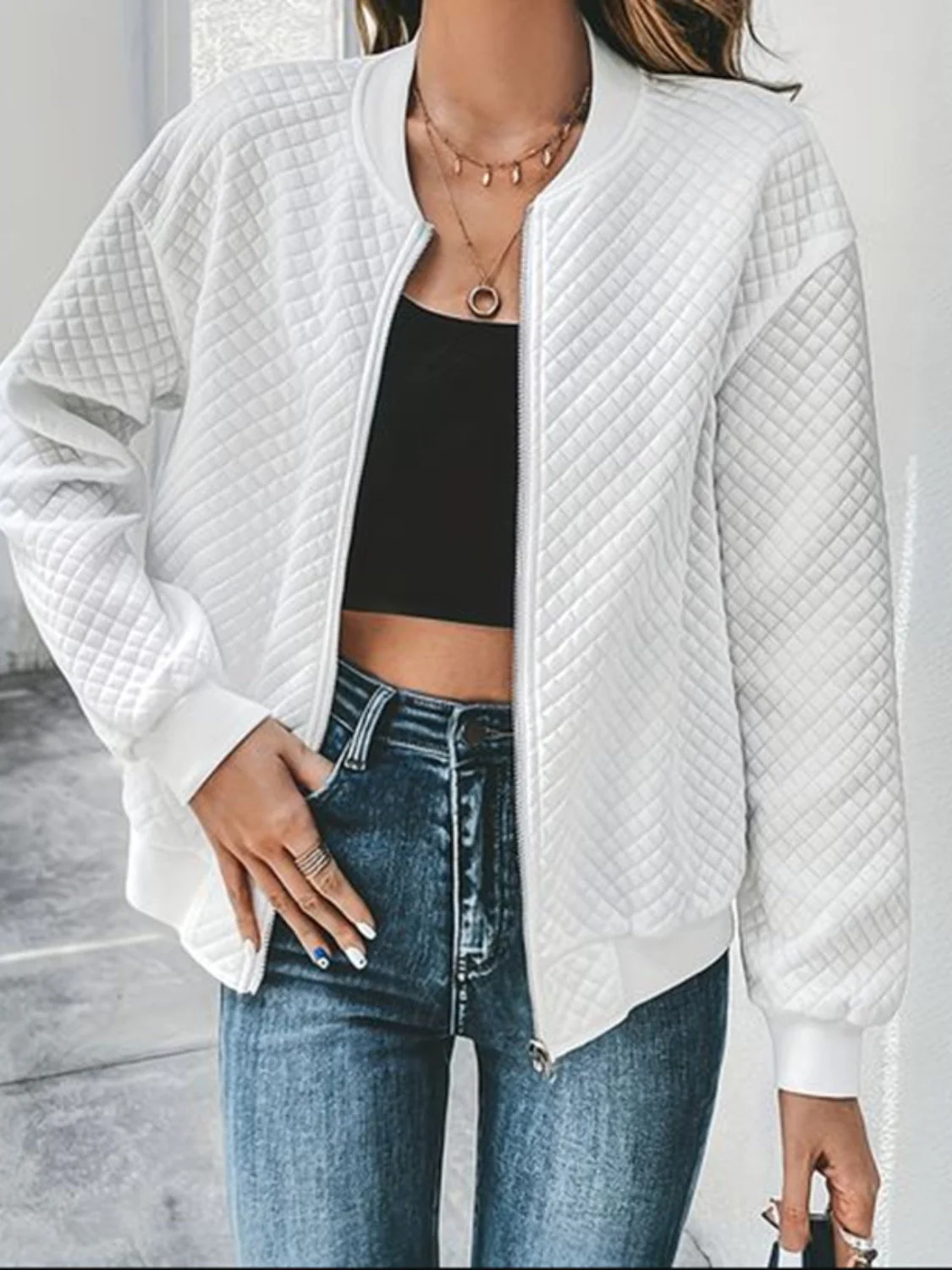 Ines | Long sleeve jacket with zip - Image 21