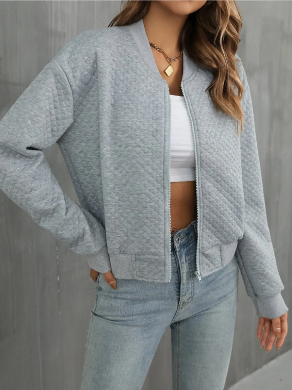 Ines | Long sleeve jacket with zip - Image 28