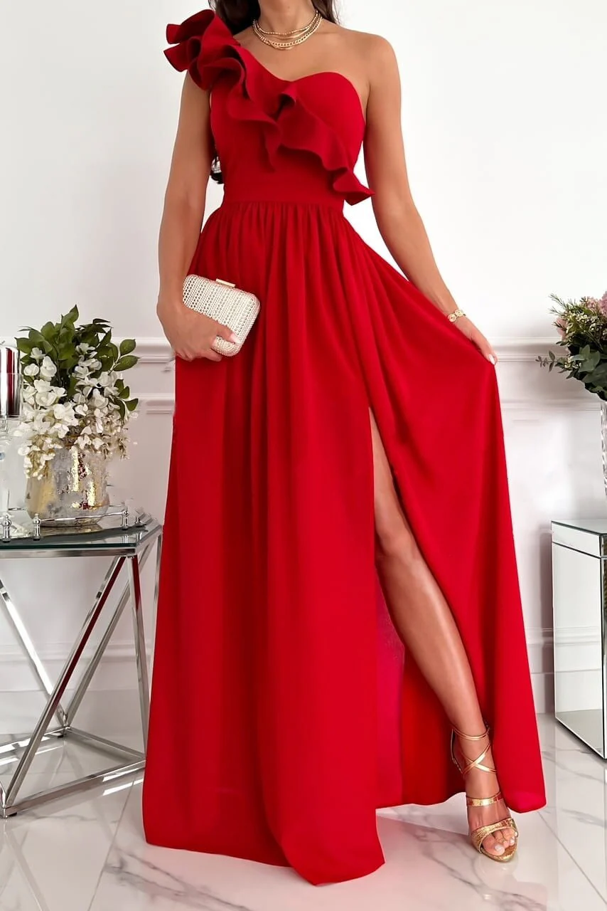 Ingrid® | Elegant One-Shoulder Maxi Dress - Image 2