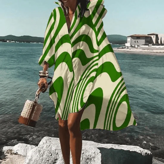 Ioana® | Stylish Unique Print Knee Length Dress - Image 2