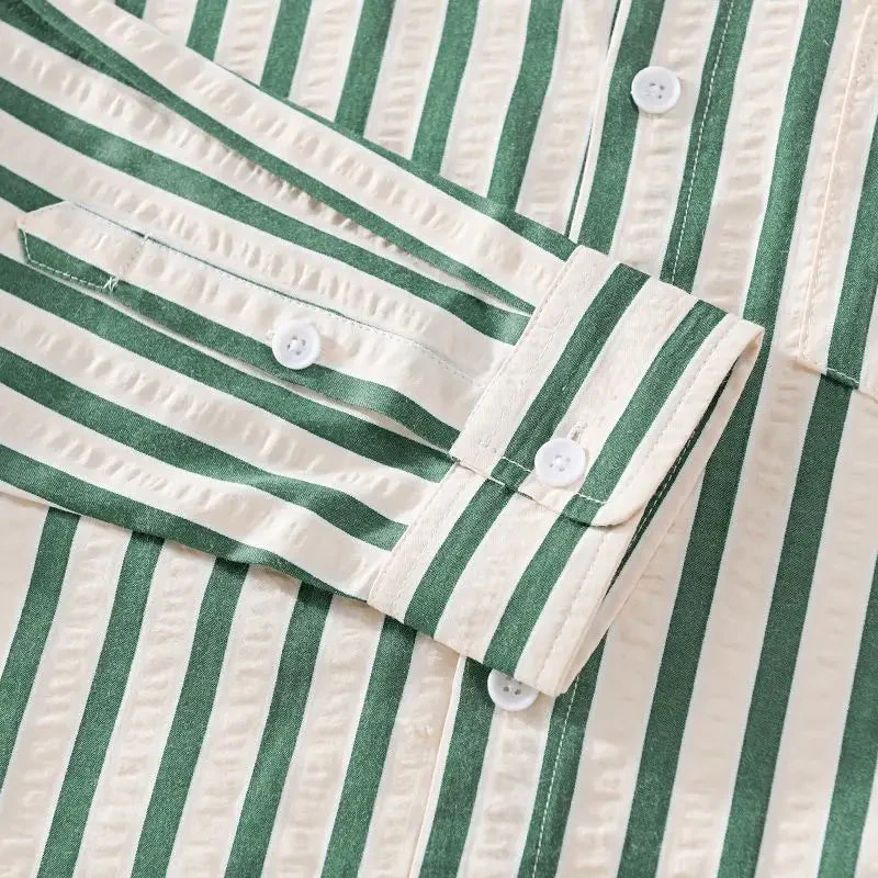 Iraia® | Casual Striped Shirt - Image 3