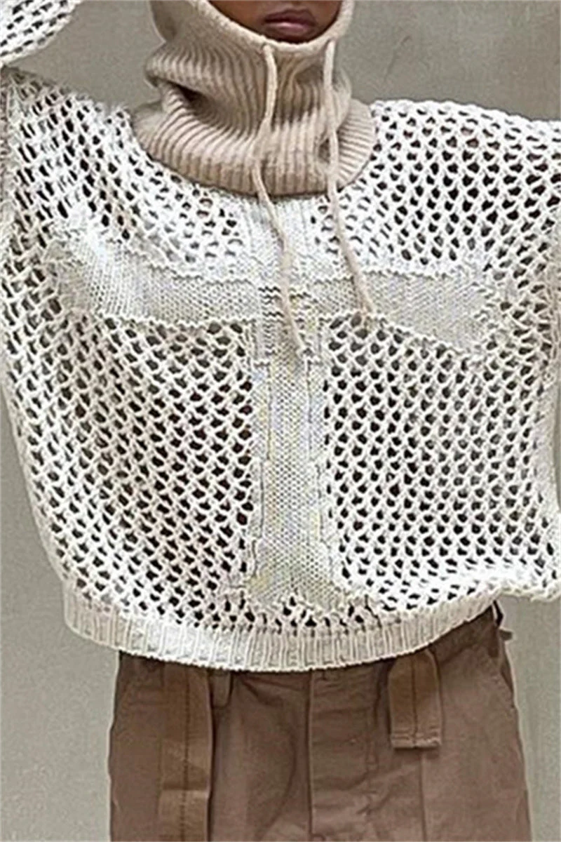 Irati | Casual solid color hollow out O-neck tops - Image 9