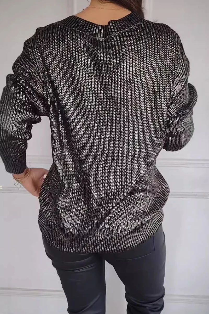 Irene | Casual patchwork V-neck sweaters for everyday wear - Image 7