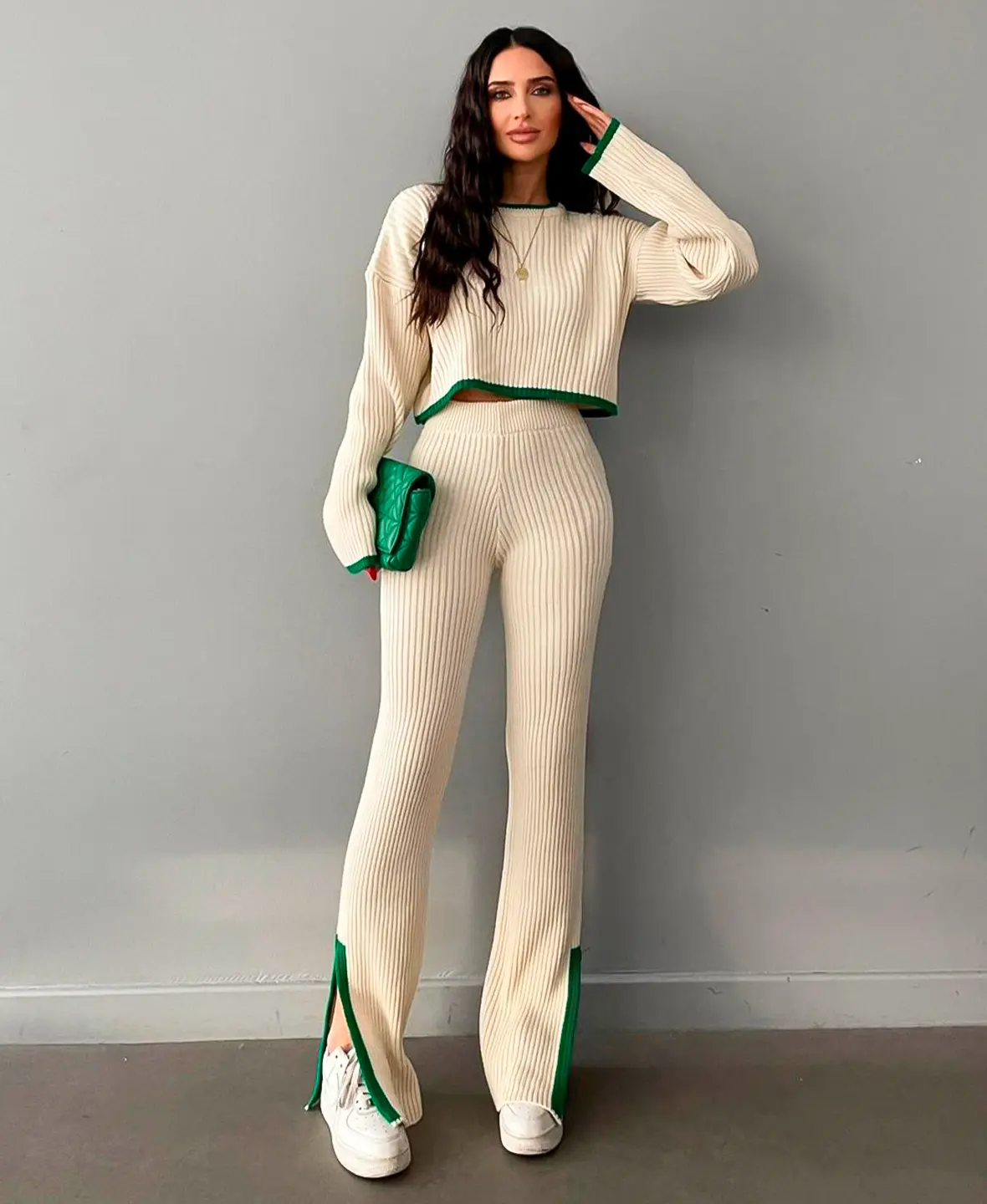 Irene | RIBBED KNIT CROP SET - Image 6
