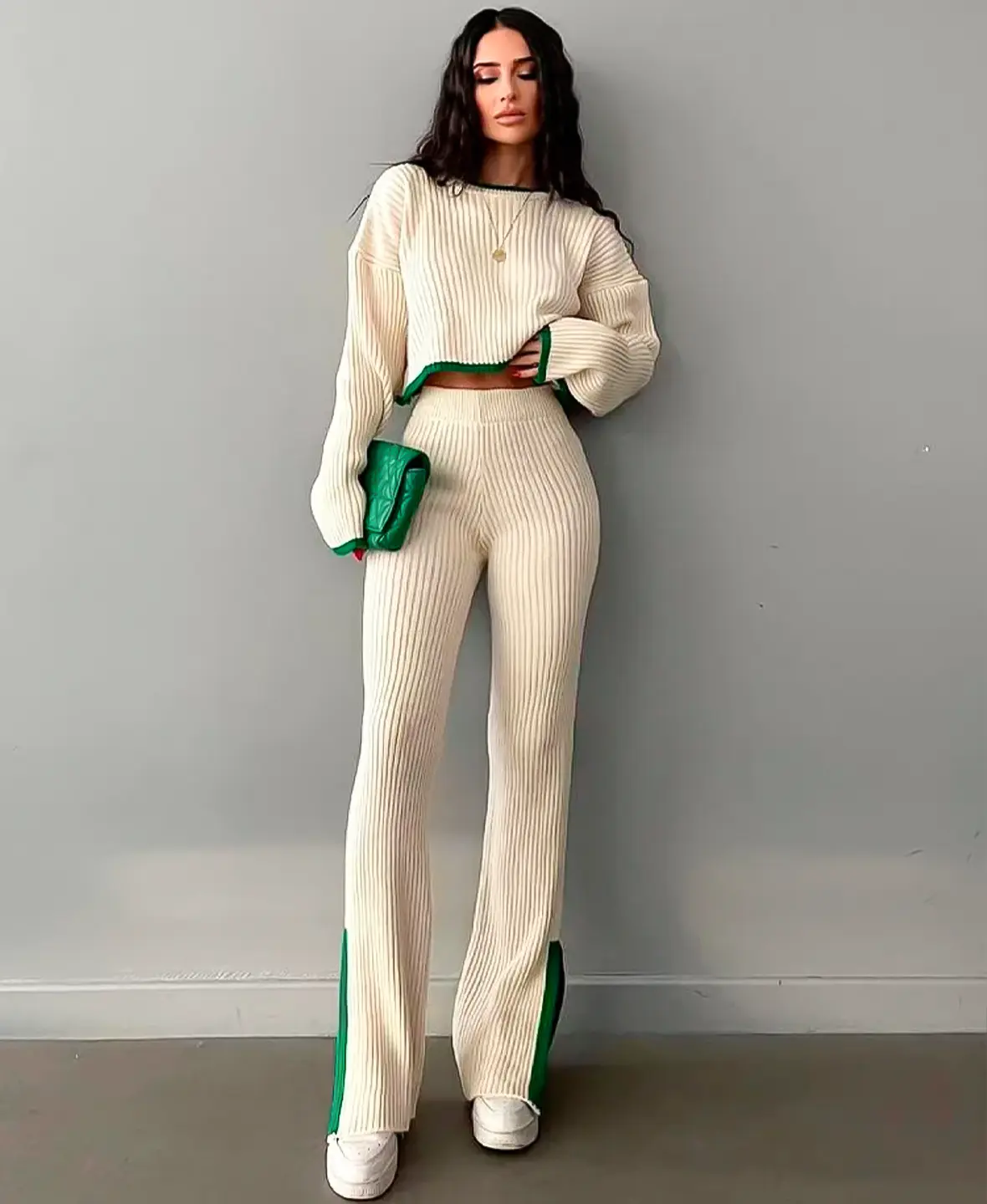 Irene | RIBBED KNIT CROP SET - Image 9